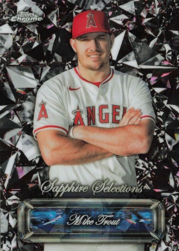 Mike Trout 2024 Topps Chrome Sapphire Edition #SS-9 Sapphire Selections - Black /10 BGS 10 PRISTINE