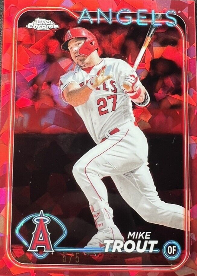 Mike Trout 2024 Topps Chrome Sapphire Edition #27 Red /5