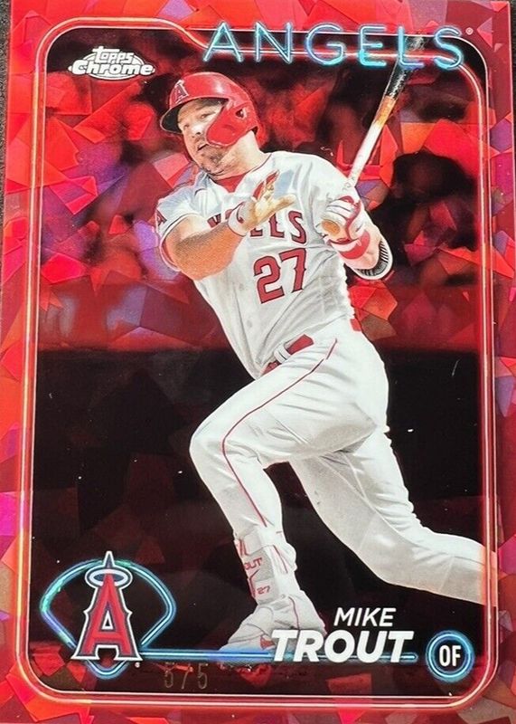 Mike Trout 2024 Topps Chrome Sapphire Edition #27 Red /5 BGS 9