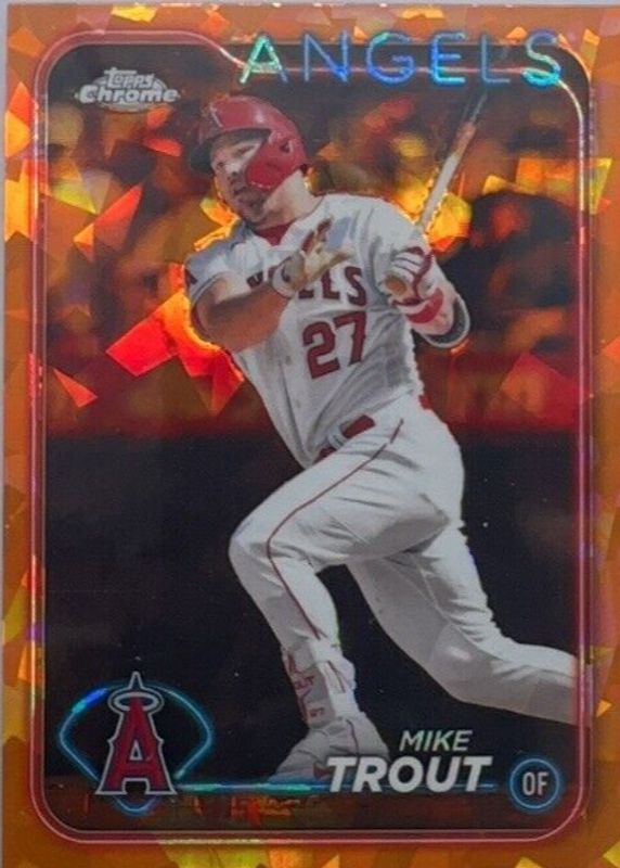 Mike Trout 2024 Topps Chrome Sapphire Edition #27 Orange /25 SGC 10