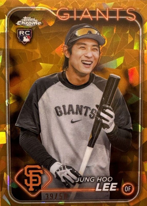 Jung Hoo Lee 2024 Topps Chrome Sapphire Edition #691 Image Variation - Gold /50 Rookie RAW