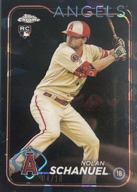 Nolan Schanuel 2024 Topps Chrome Sapphire Edition #53 Black /10 Rookie RAW