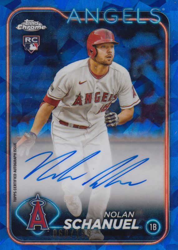 Nolan Schanuel 2024 Topps Chrome Sapphire Edition #CSA-NS Autographs /199 Rookie SGC 10