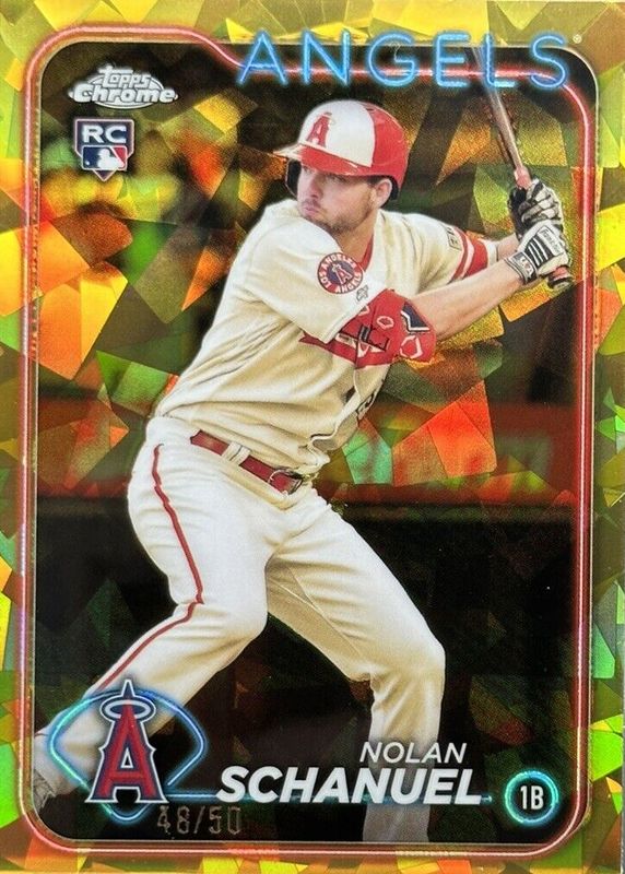 Nolan Schanuel 2024 Topps Chrome Sapphire Edition #53 Gold /50 Rookie SGC 9.5