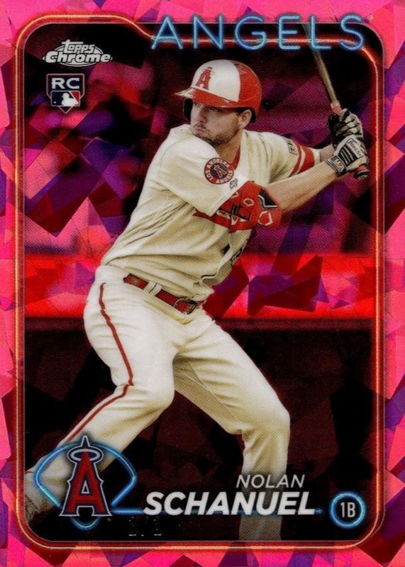 Nolan Schanuel 2024 Topps Chrome Sapphire Edition #53 Padparadscha /1 Rookie SGC 10