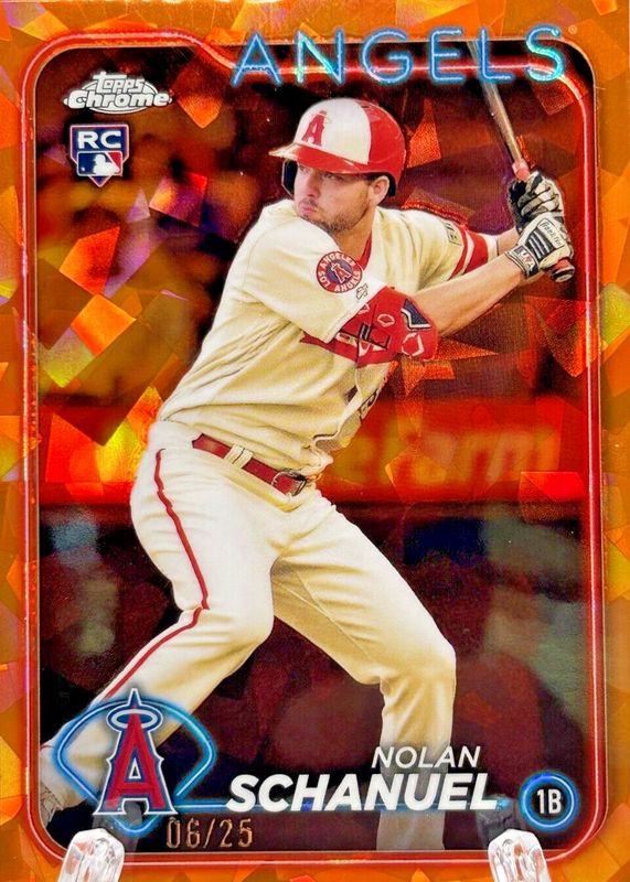 Nolan Schanuel 2024 Topps Chrome Sapphire Edition #53 Orange /25 Rookie RAW