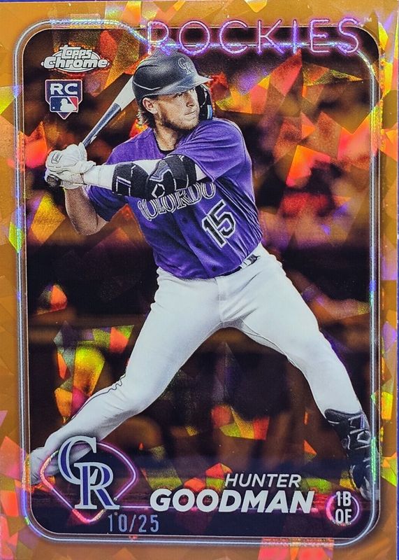 Hunter Goodman 2024 Topps Chrome Sapphire Edition #432 Orange /25 Rookie RAW