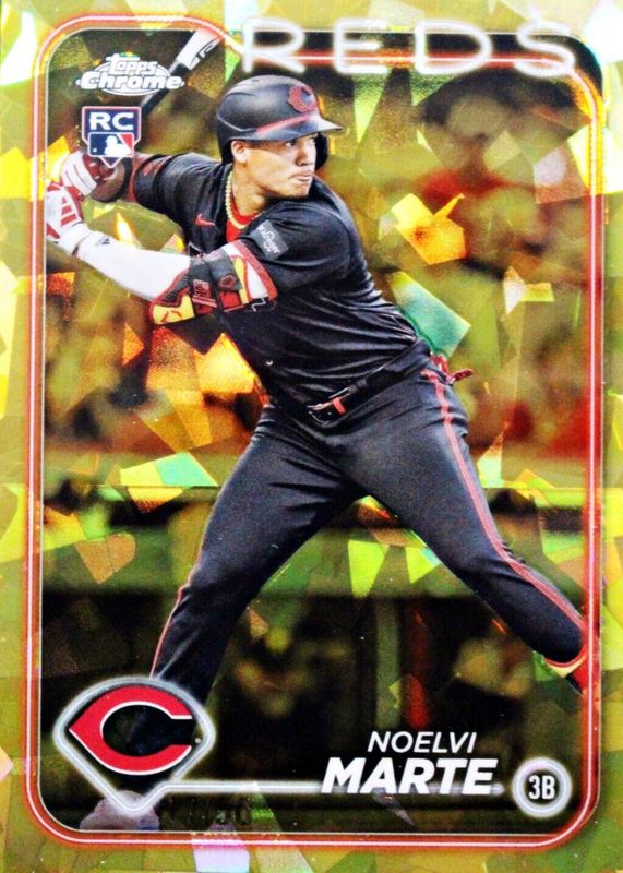 Noelvi Marte 2024 Topps Chrome Sapphire Edition #548 Gold /50 Rookie SGC 9.5