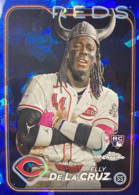 Elly De La Cruz 2024 Topps Chrome Sapphire Edition #141 Image Variation Rookie RAW