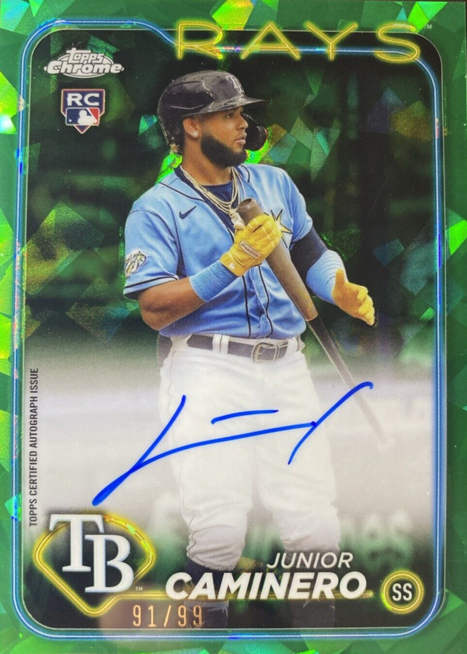 Junior Caminero 2024 Topps Chrome Sapphire Edition #CSA-JCA