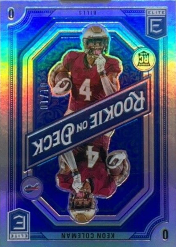 Keon Coleman 2024 Elite #12 Rookie on Deck - Blue /10 RAW