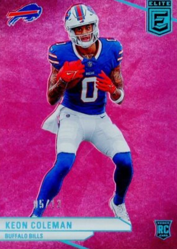 Keon Coleman 2024 Elite #166 Pink FOTL /13 Rookie RAW