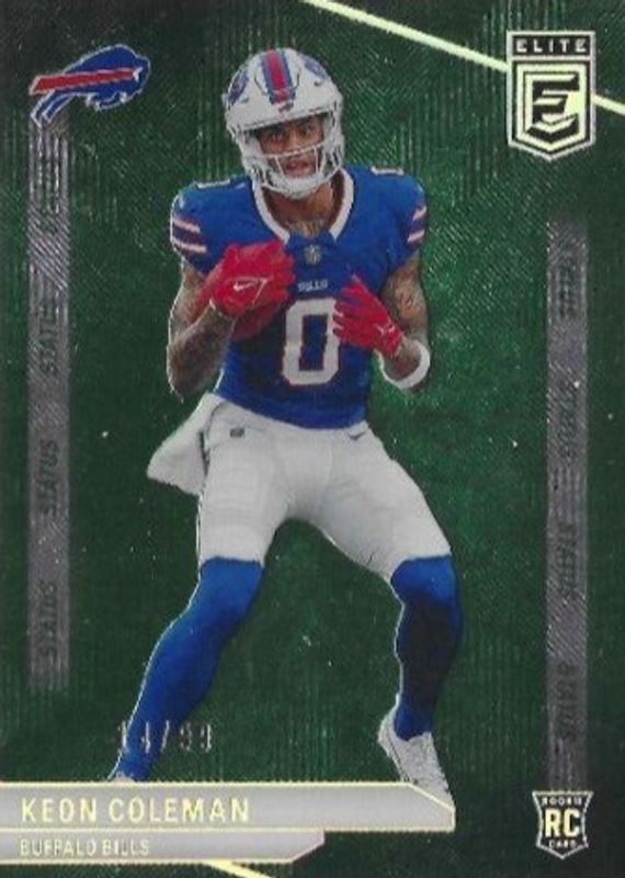 Keon Coleman 2024 Elite #166 Status (/99) Rookie RAW