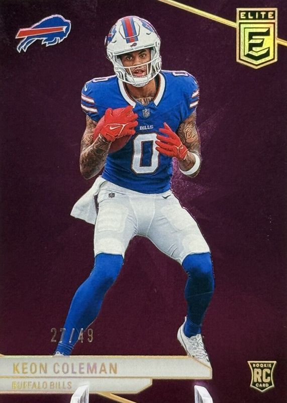 Keon Coleman 2024 Elite #166 Purple /49 Rookie RAW