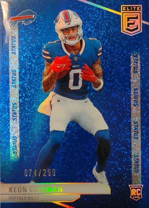 Keon Coleman 2024 Elite #166 Status Sparkle /299 Rookie RAW