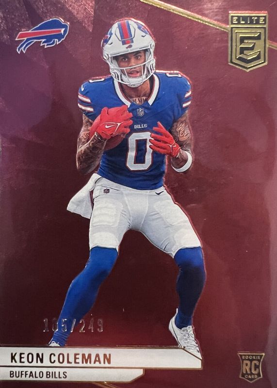 Keon Coleman 2024 Elite #166 Maroon /249 Rookie RAW