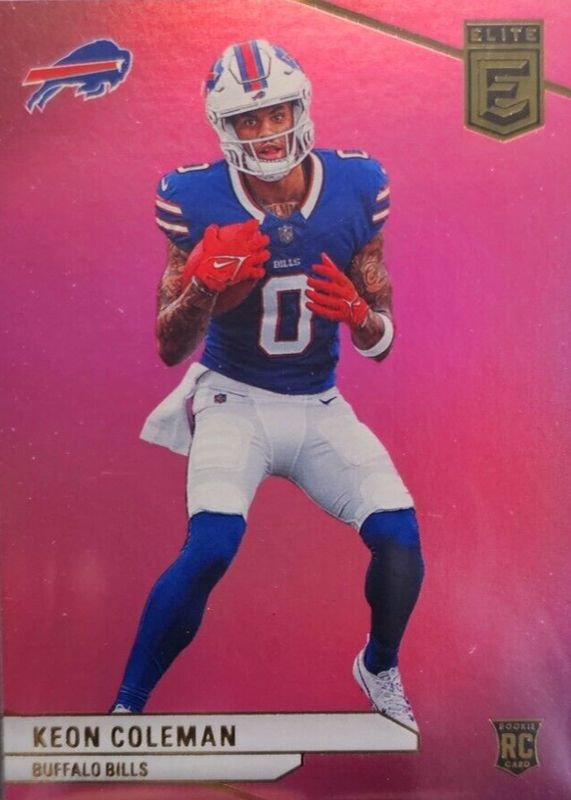 Keon Coleman 2024 Elite #166 Pink Rookie RAW