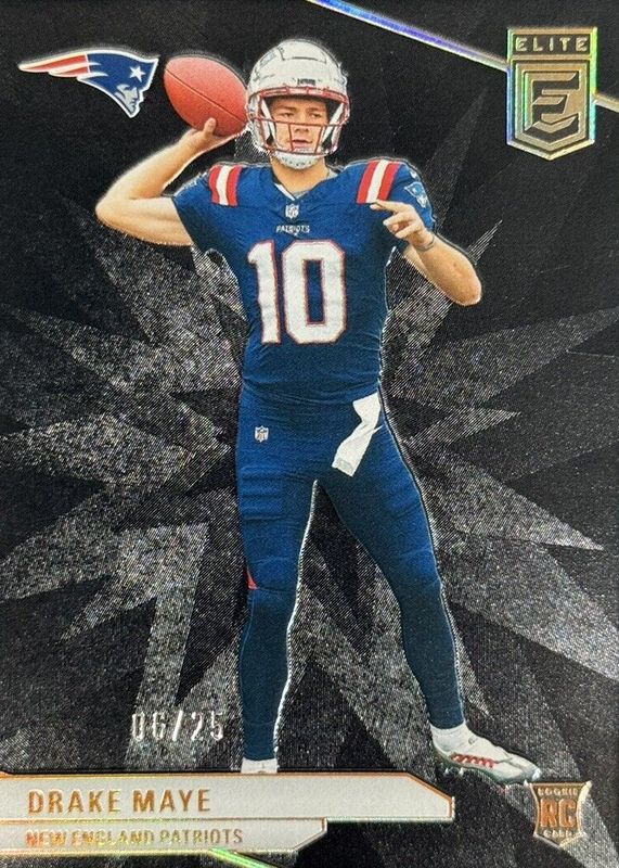 Drake Maye 2024 Elite #185 Black /25 Rookie RAW