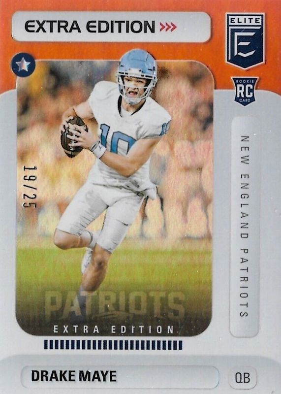 Drake Maye 2024 Elite #1 Extra Edition - Orange /25 Rookie PSA 10