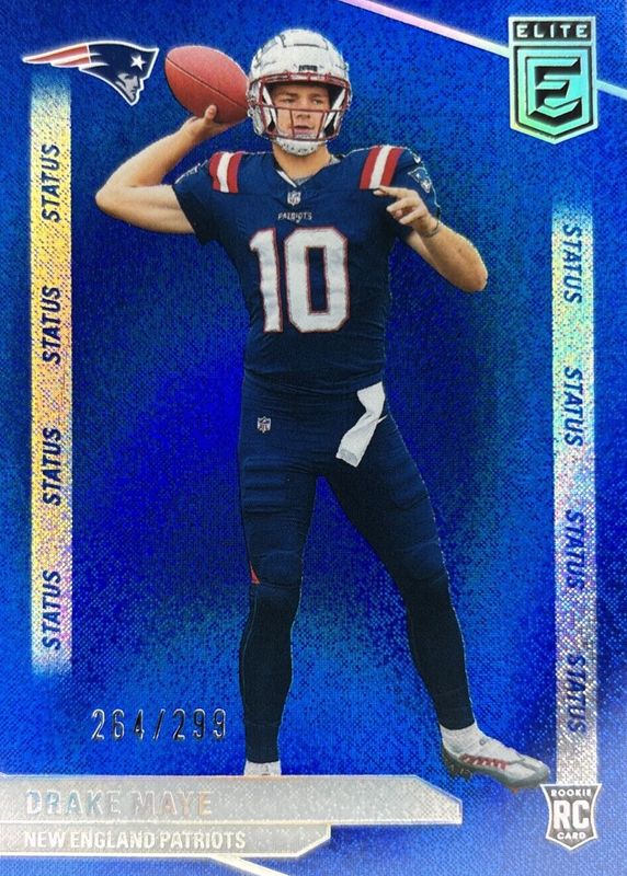 Drake Maye 2024 Elite #185 Status Sparkle /299 Rookie RAW