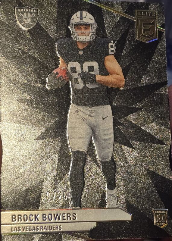 Brock Bowers 2024 Elite #162 Black /25 Rookie RAW