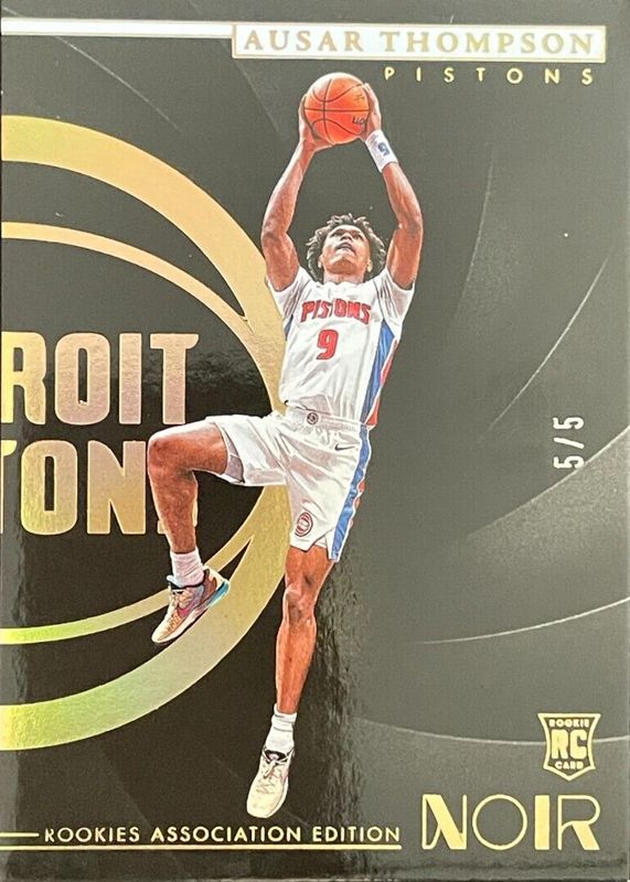 Ausar Thompson 2023 Noir #153 Rookies Association Edition - Holo Gold /5 RAW