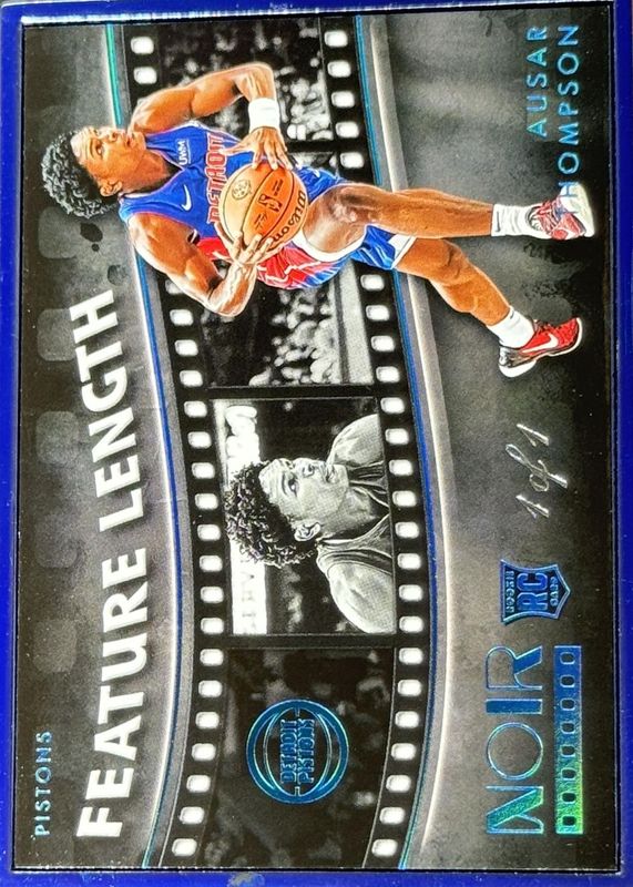 Ausar Thompson 2023 Noir #269 Feature Length - Platinum FOTL /1 Rookie RAW