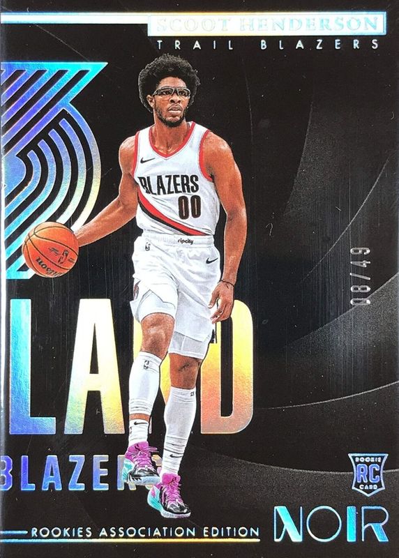 Scoot Henderson 2023 Noir #147 Rookies Association Edition - Holo Silver /49 Rookie RAW