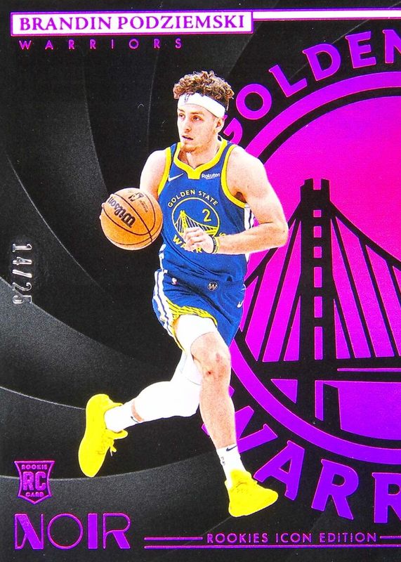 Brandin Podziemski 2023 Noir #184 Rookies Icon Edition - Holo Red /25 RAW