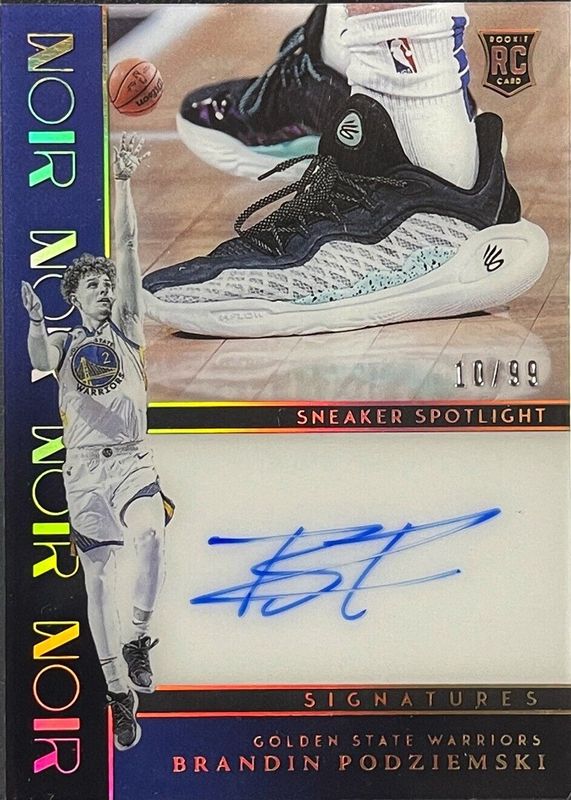 Brandin Podziemski 2023 Noir #SSS-POD Sneaker Spotlight Signatures (/99) Rookie RAW