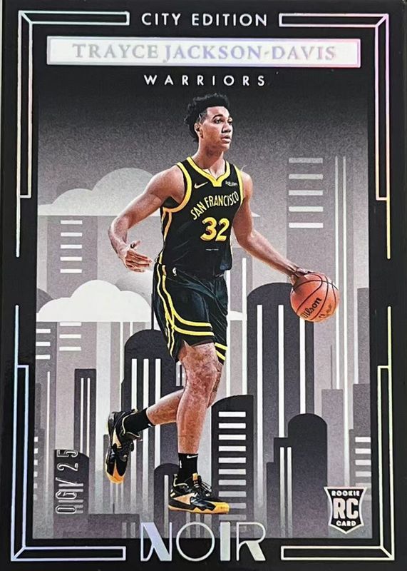 Trayce Jackson-Davis 2023 Noir #233 Rookies Metal Frame City Edition /25 RAW