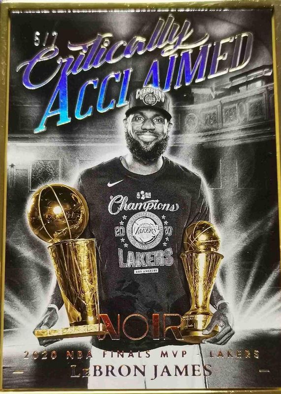 LeBron James 2023 Noir #291 Critically Acclaimed - Holo Gold FOTL /7 RAW