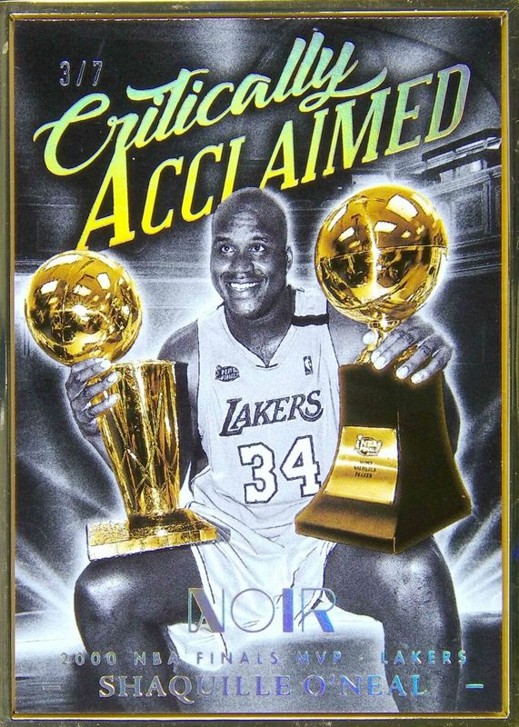 Shaquille O'Neal 2023 Noir #299 Critically Acclaimed - Holo Gold FOTL /7 RAW
