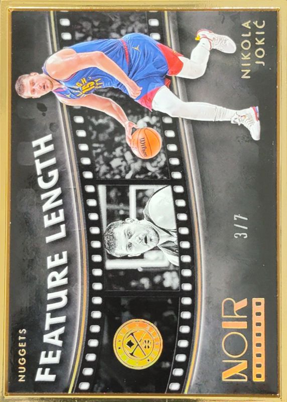 Nikola Jokic 2023 Noir #258 Feature Length - Holo Gold FOTL /7 RAW