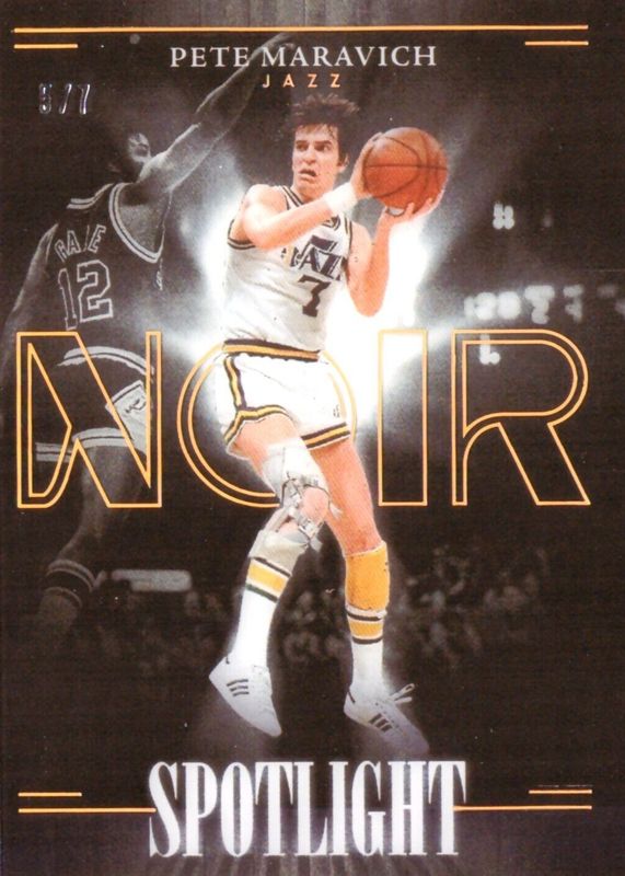 Pete Maravich 2023 Noir #8 Spotlight - Holo Gold FOTL /7 RAW