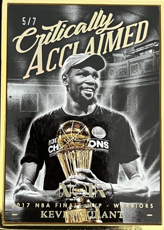 Kevin Durant 2023 Noir #295 Critically Acclaimed - Holo Gold FOTL /7 RAW