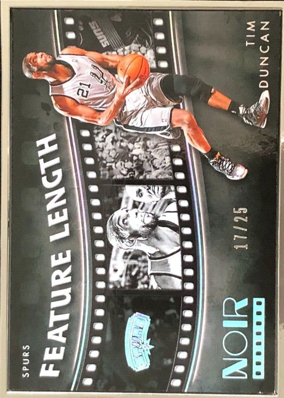 Tim Duncan 2023 Noir #257 Feature Length /25 PSA 10