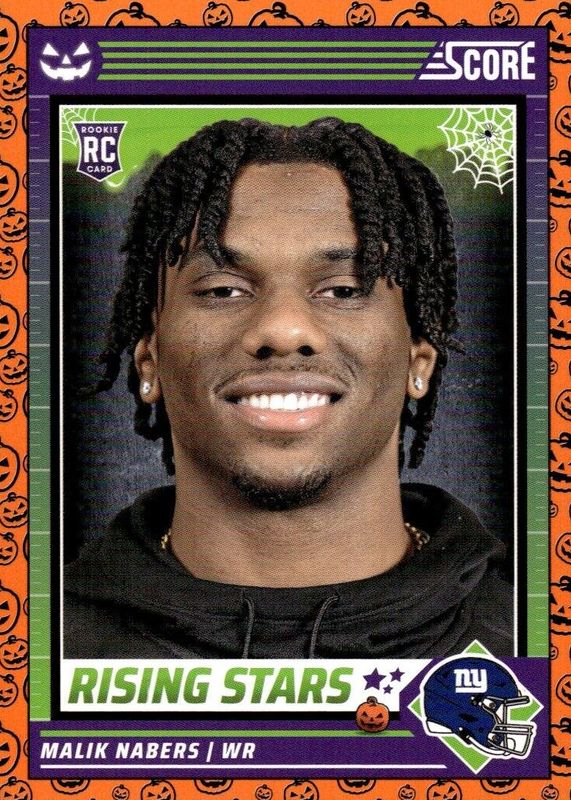 Malik Nabers 2024 Score-A-Treat #37 Rising Stars - Orange Pumpkins Rookie PSA 10