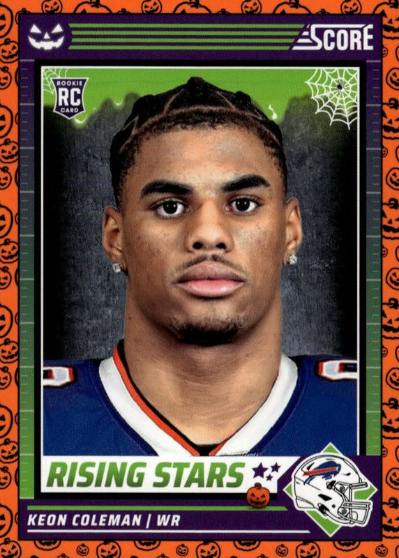 Keon Coleman 2024 Score-A-Treat #32 Rising Stars - Orange Pumpkins