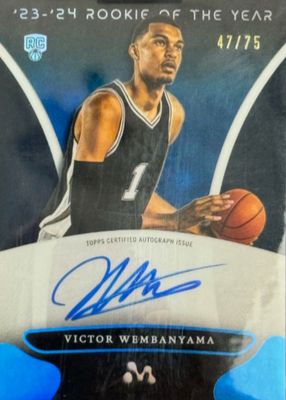 2023 Topps Mercury Victor Wembanyama #WA-1 Autographs - Blue Refractor /75