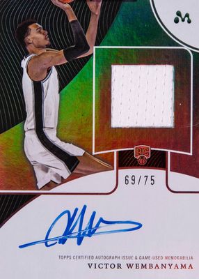 2023 Topps Mercury Victor Wembanyama #WAR-3 Autograph Relics - French Language /75