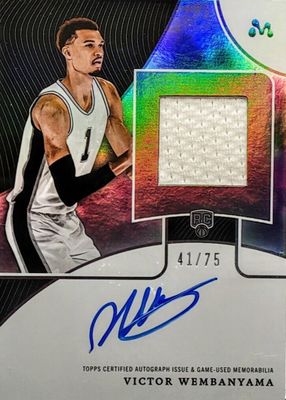 2023 Topps Mercury Victor Wembanyama #WAR-4 Autograph Relics - French Language /75