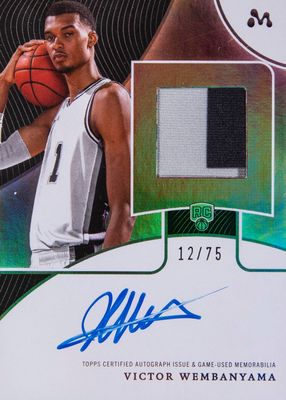 2023 Topps Mercury Victor Wembanyama #WAR-6 Autograph Relics - French Language /75
