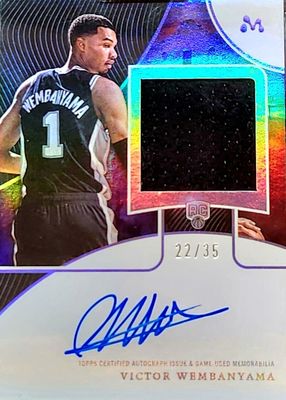 2023 Topps Mercury Victor Wembanyama #WAR-10 Autograph Relics - Texas /35