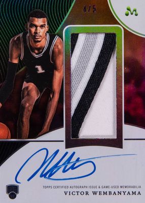 2023 Topps Mercury Victor Wembanyama #WAR-9 Autograph Relics - Red Refractor /5