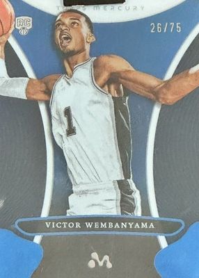 2023 Topps Mercury Victor Wembanyama #3 Blue Refractor /75