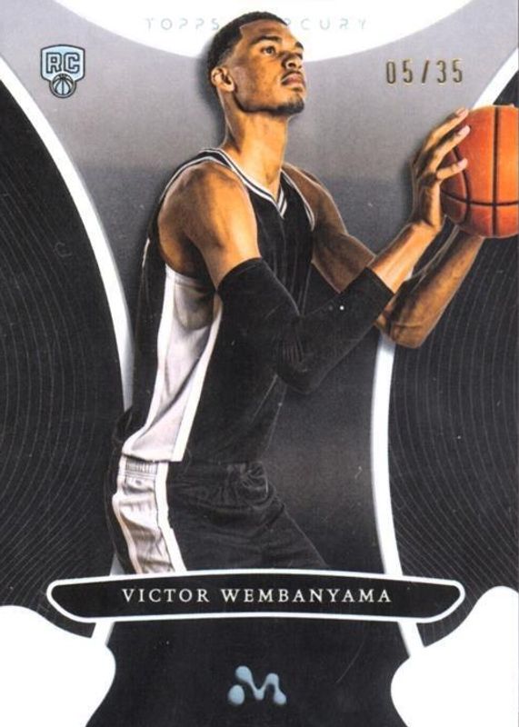 Victor Wembanyama 2023 Topps Mercury Victor Wembanyama #15 White Refractor /35 Rookie PSA 10