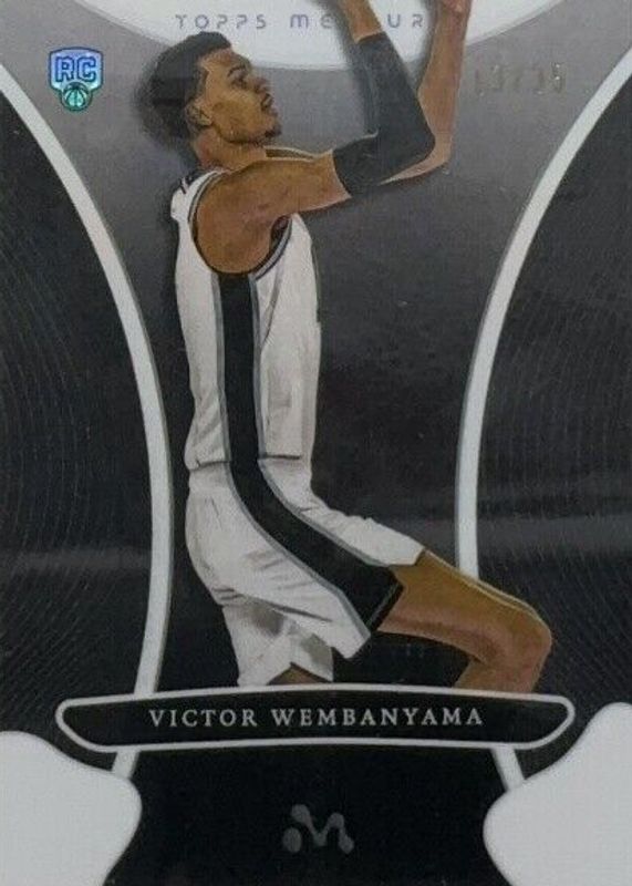 Victor Wembanyama 2023 Topps Mercury Victor Wembanyama #5 White Refractor /35 Rookie RAW