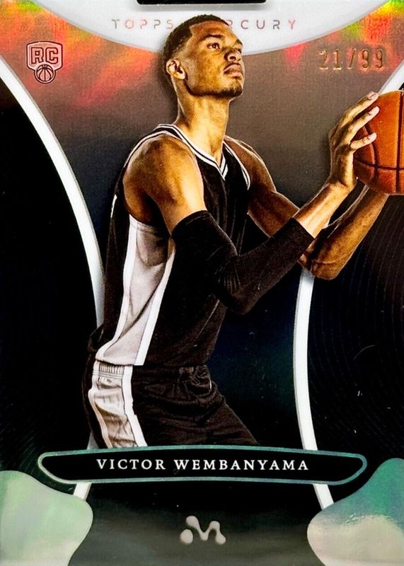 Victor Wembanyama 2023 Topps Mercury Victor Wembanyama #15 Refractor /99 Rookie RAW