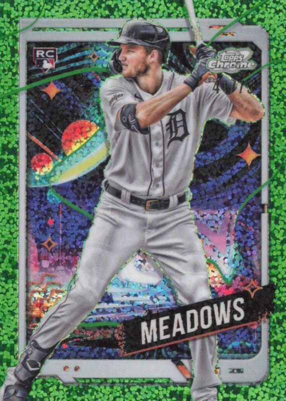 2024 Topps Chrome Cosmic #127 Green Space Dust Refractor /75